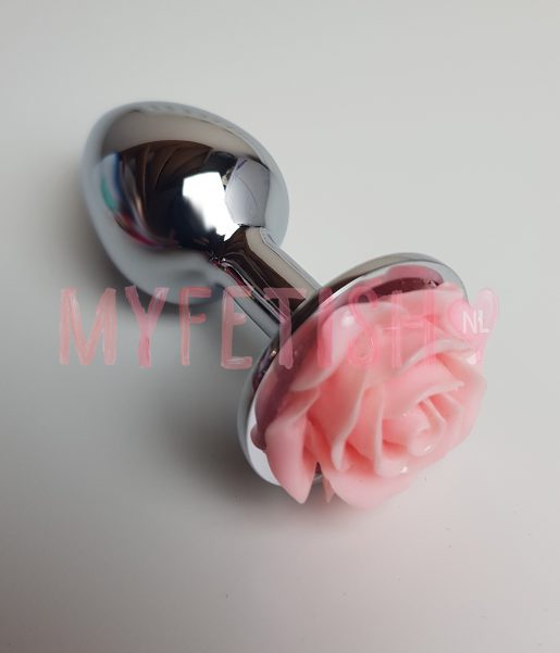 Gebruikte buttplug met roze roosje