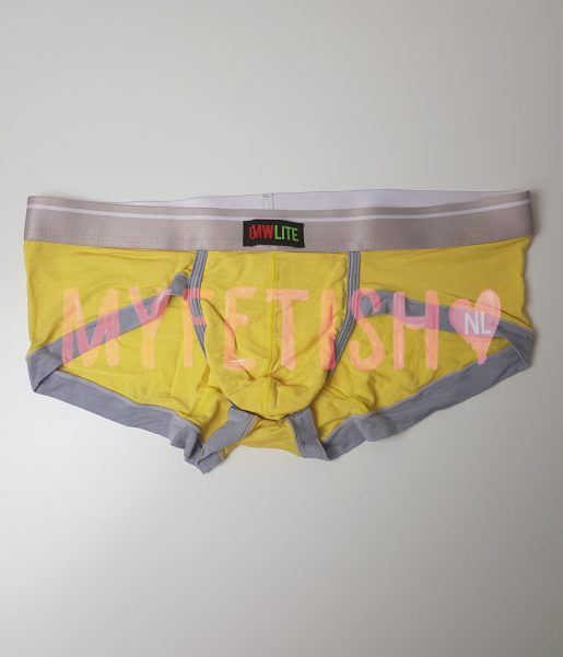 Gele GMW LITE boxershort met grijze strepen