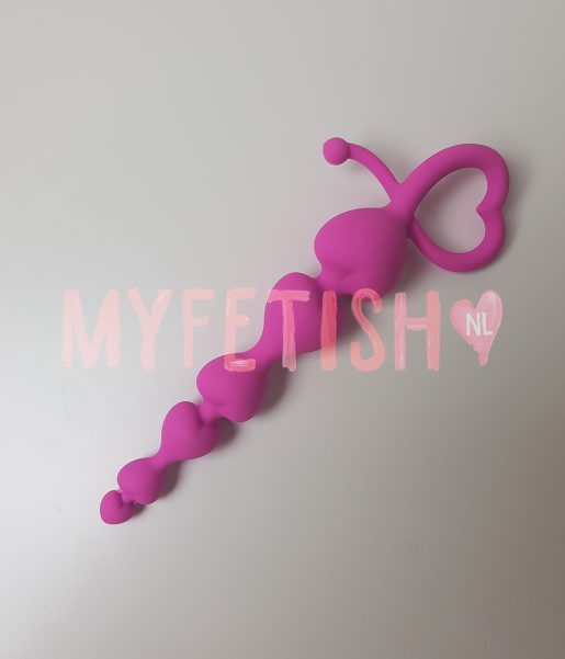 Anal beads met roze hartje